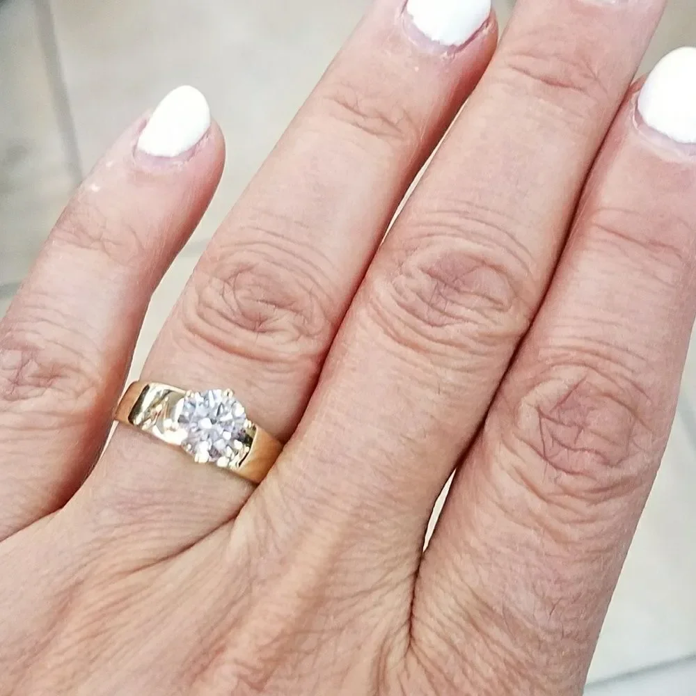 New 1.5ct Solitaire Yellow Gold Engagement Ring - Picture 6 of 9